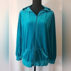 Velour Top Zip-Up Hoodie sz. XXL